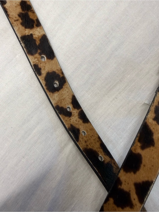 J. Crew Leopard Calf Hair Leather Belt E2335 main image 10